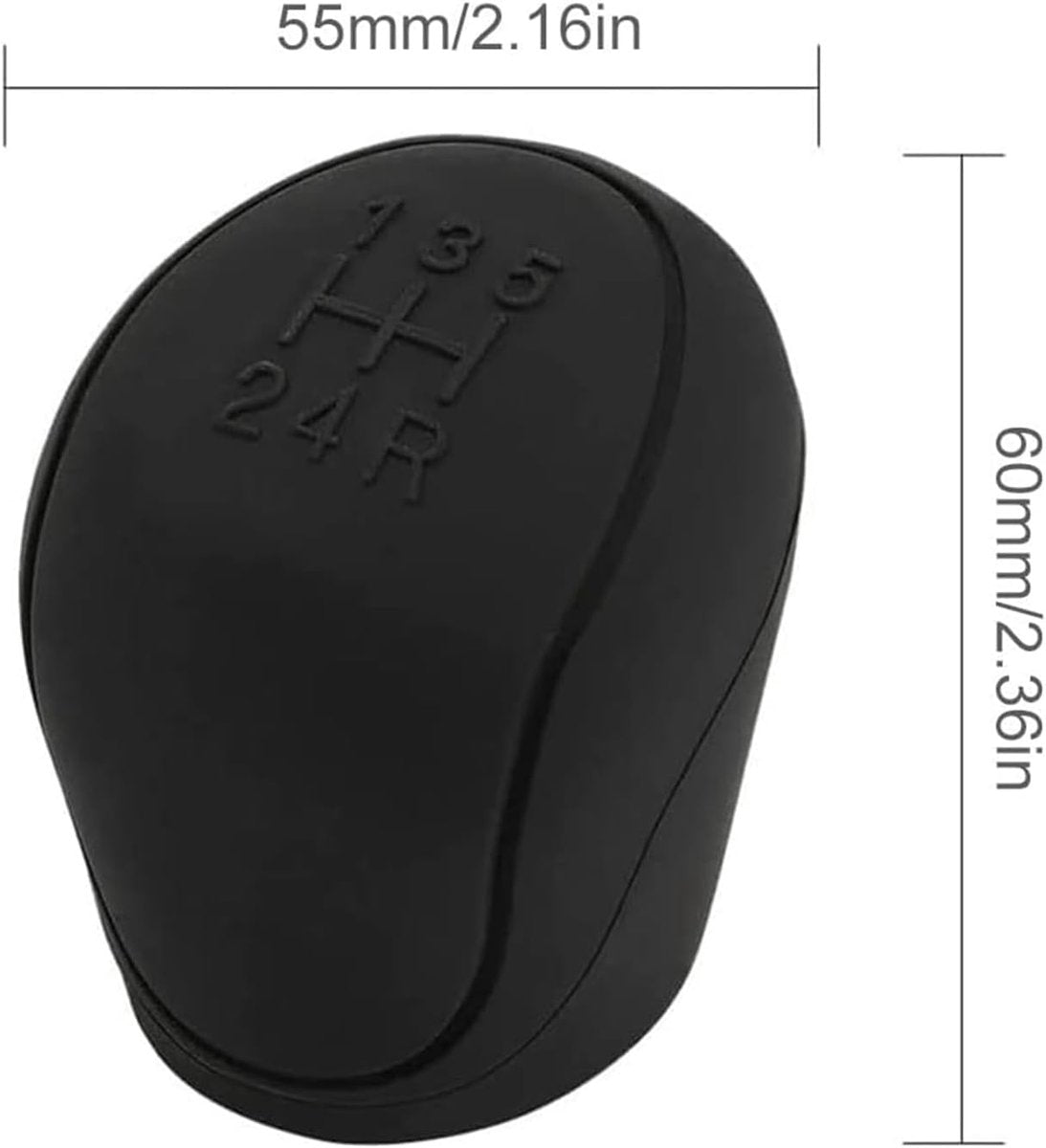 Transmission Lever Cover - Car Gear Shift Knob Cover - Car Gear Shift Knob Protective Cover - Car Round Soft Silicone Anti-slip Gear Shift Knob Cover - Black - Image 6