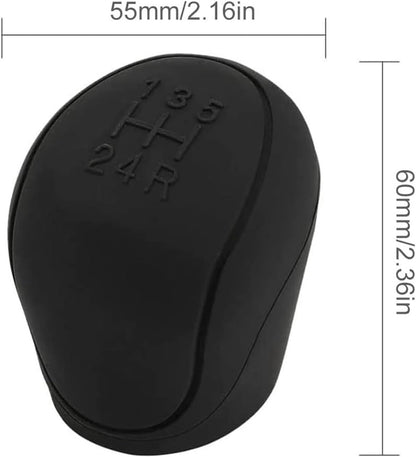 Transmission Lever Cover - Car Gear Shift Knob Cover - Car Gear Shift Knob Protective Cover - Car Round Soft Silicone Anti-slip Gear Shift Knob Cover - Black - Image 6
