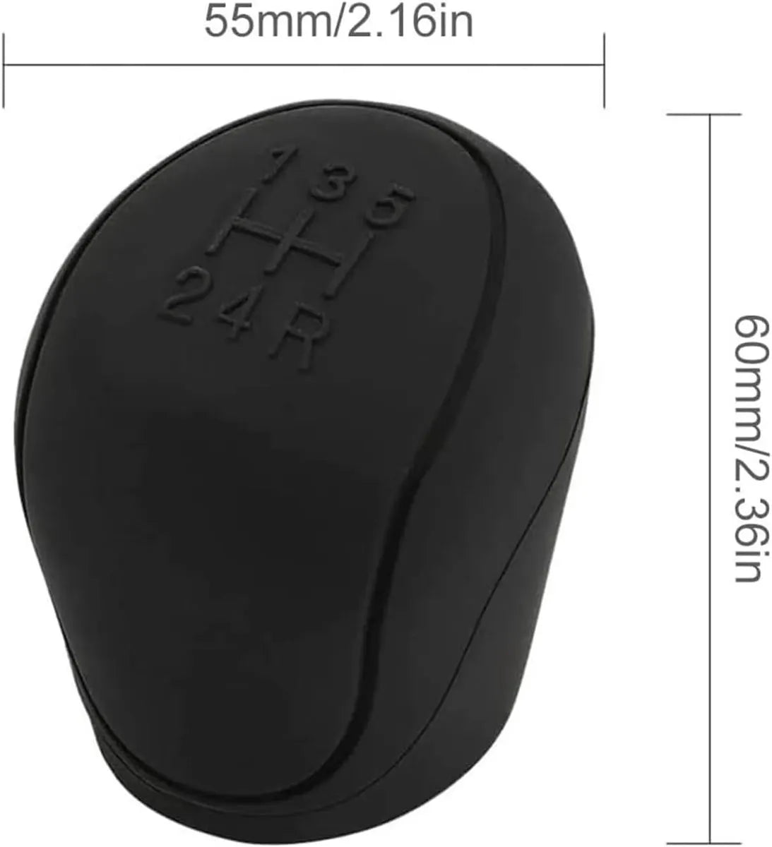 Transmission Lever Cover - Car Gear Shift Knob Cover - Car Gear Shift Knob Protective Cover - Car Round Soft Silicone Anti-slip Gear Shift Knob Cover - Black - Image 6