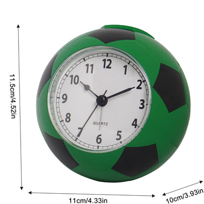 Football Alarm Clock - Silent - Non-ticking Desk Clock | Kids Bedside Clock | Cute football design, easy-to-read analog display, perfect for kids' bedrooms, great birthday gift for boys and girls - vegetable - Image 5