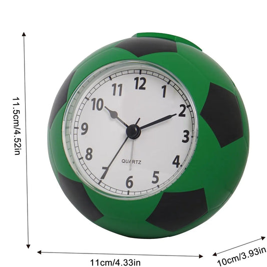 Football Alarm Clock - Silent - Non-ticking Desk Clock | Kids Bedside Clock | Cute football design, easy-to-read analog display, perfect for kids' bedrooms, great birthday gift for boys and girls - vegetable - Image 5
