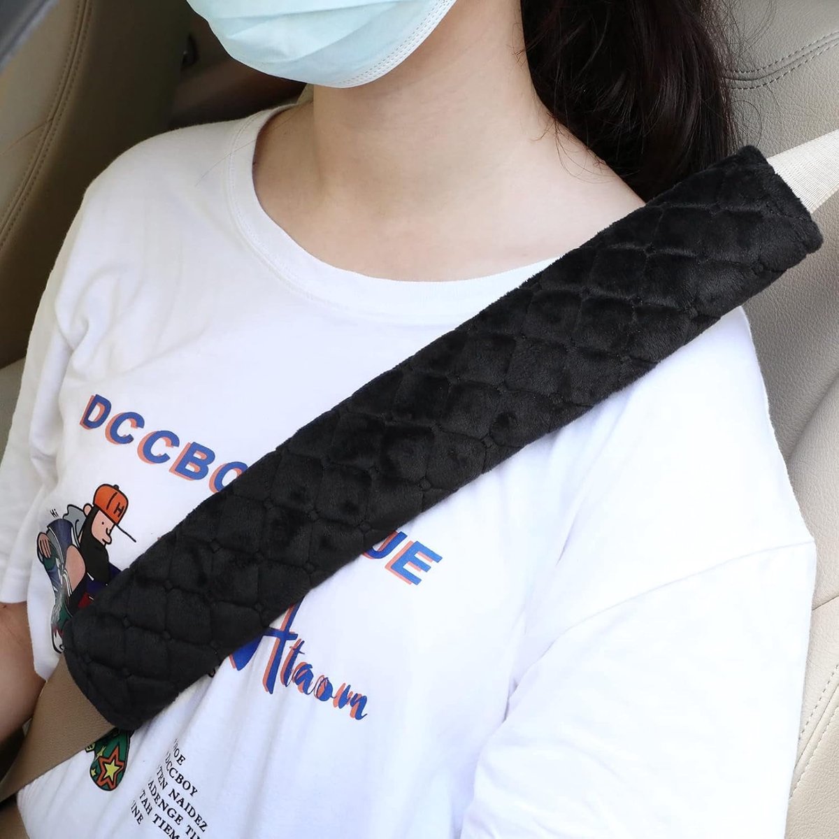 2 Extended Seat Belt Covers - Belt Pads - Comfort - Shoulder Covers - Black Seat Belt Covers - Seat Belt Covers - Car, Truck & SUV Accessories (20 inch) - Image 3