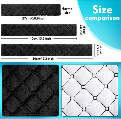 2 Extended Seat Belt Covers - Belt Pads - Comfort - Shoulder Covers - Black Seat Belt Covers - Seat Belt Covers - Car, Truck & SUV Accessories (20 inch) - Image 4