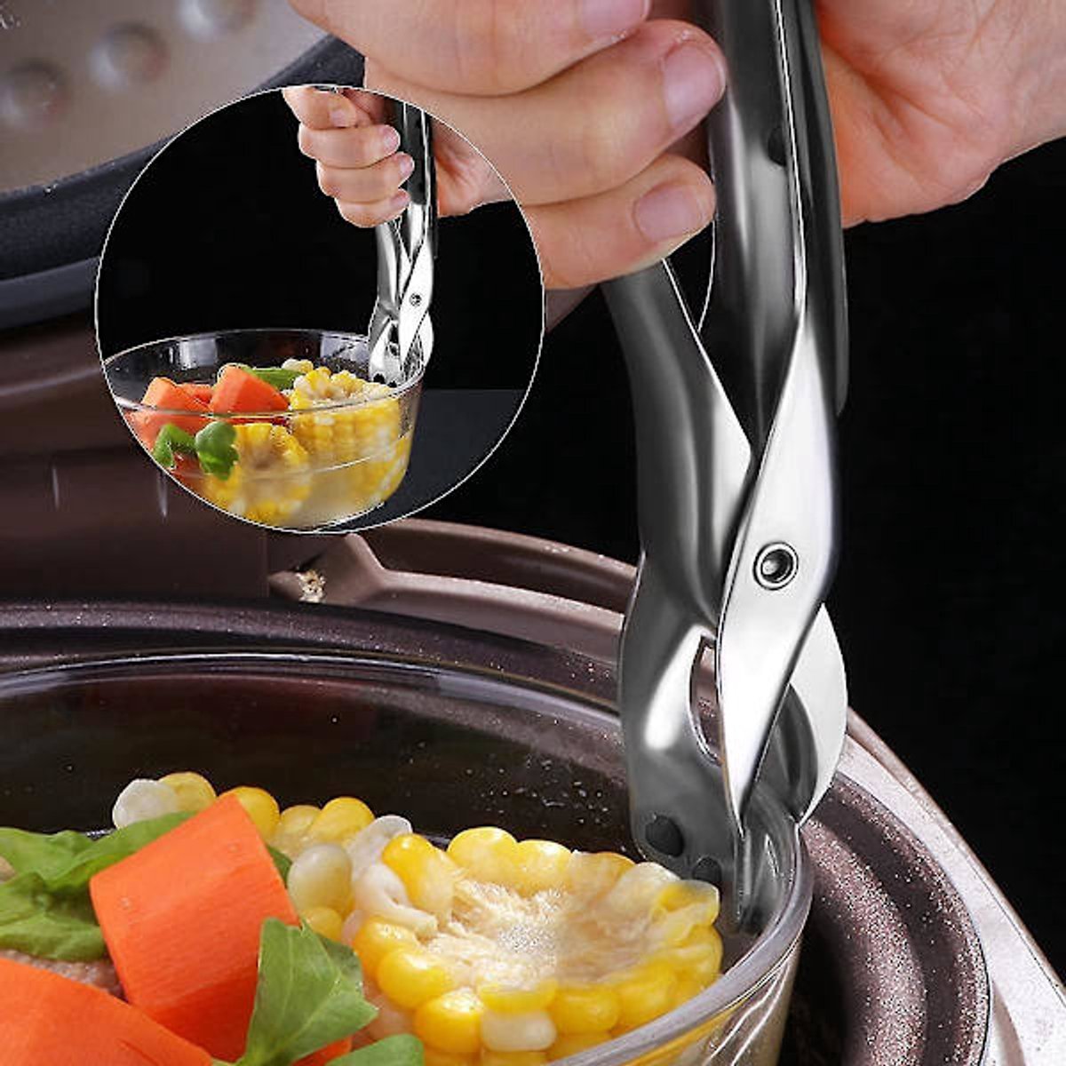 Anti-burn clip - two-piece plate clip - insulation material for the air fryer handle - Image 4