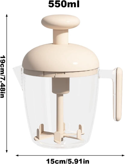 Mixing Cup - Blender - Kitchen Tool - Whisk - Hand Press - Transparent Housing - Portable - Suitable for mixing batter, smoothies, cream, butter, etc. - Image 6