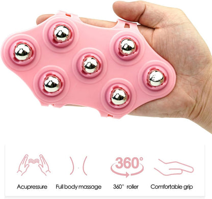 Ball Massage Gloves - Massage Gloves - Portable Body Massage Roller - Palm-Shaped Massage Gloves - Metal Ball Massager - Image 3