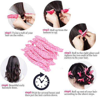 Curling Iron - 20 pieces - Curling iron with sponge - Curling iron for short hair - No heating required - Spiral curling iron - Mini curling iron - Soft and elastic sponge material - Styling tools hair - DIY hair styling tools for women - Image 5