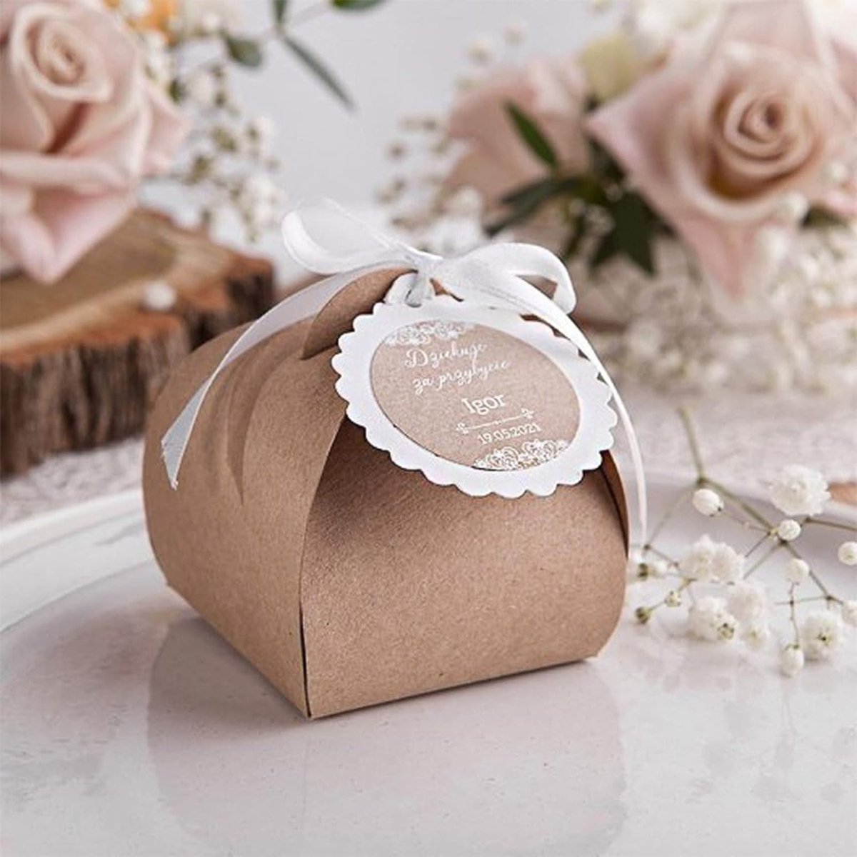 Gift Wrap Ribbon - 22mm Off-White Satin Ribbon - 10mm Wide - Suitable for Gift Wrapping, Valentine's Day Decorations, Heavy Fabrics - Handmade and Wedding Decorations - Gift Wrapping - Image 3
