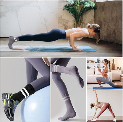 Non-slip Socks for Women (3 Pairs) - Floor Socks - Home Socks - Slipper Socks - Non-slip Socks - Yoga Socks - Suitable for Pilates, Ballet, Dance, Trampoline - Image 7