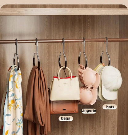 10-pack - Non-slip - Space-saving - Storage rack - Wardrobe belt/scarf hooks - Suitable for displaying hats, vests, ties, shawls (black) - Image 2