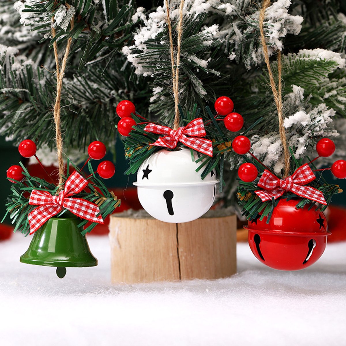 Christmas Bells - 6 - Christmas Tree Decorations - Metal Bells - Christmas Decorations - DIY Metal Bell Hangers - Image 4