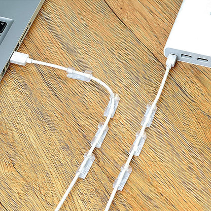 40 7mm Cable Organizer Clips with Adhesive Backing - Wall Mount Cable Clips - Cable Holder with Clips - Cable Clips for Home or Office - Desk Cables - Wall - Cable Management for TV, PC and Laptops - Image 3