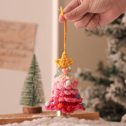 Christmas Decorations - Crochet Christmas Tree Bell Decorations - Small Christmas Decorations - Car Decorations - Christmas Tree Decorations - Ornaments - Specimens - Style A - Image 3
