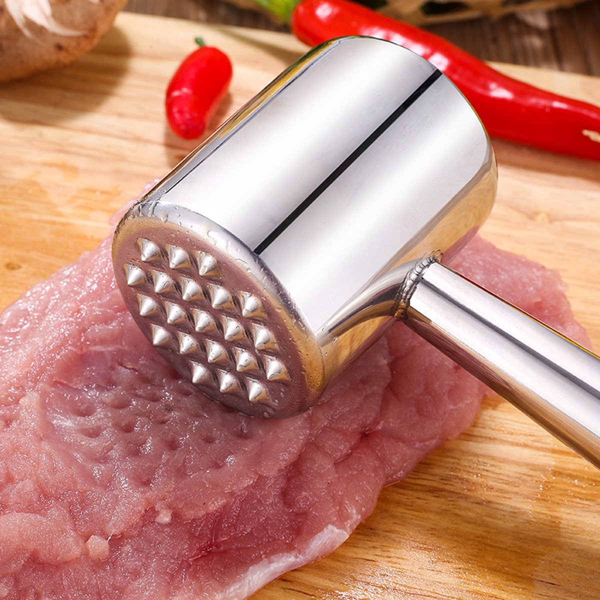 Meat Tenderizer - Household Stainless Steel Meat Tenderizer - Steak Hammer - Stainless Steel Meat Tenderizer - Kitchen Utensils - Pork Chop Tenderizer - Beef Tenderizer - Image 3
