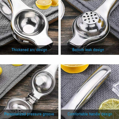 Lemon Juicer - Stainless Steel - Manual Orange Juicer (Silver) - Image 6