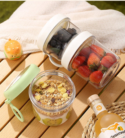 Yogurt Cup to Go - 880 mL - Muesli Cup - Oats Pots - Soup Cup - Lunch Cup - Lunch Pot - Leak-Proof - Insulated - with Spoon - Dishwasher Safe - Purple - Image 5