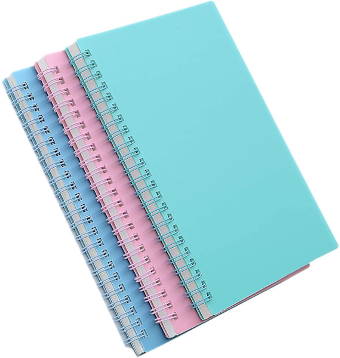 Notebooks - Spiral Colors - Minimalist Style and Lines Notebooks - Double Spiral Notebooks - 3-Pack - Image 2