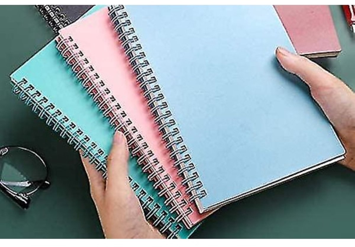 Notebooks - Spiral Colors - Minimalist Style and Lines Notebooks - Double Spiral Notebooks - 3-Pack - Image 3