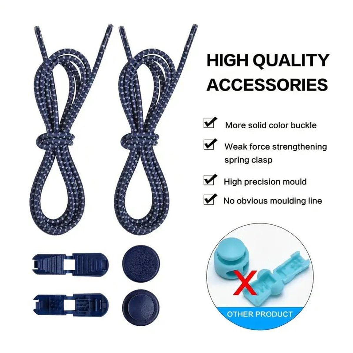 Sneaker Laces 120CM suitable for Sneakers - Elastic laces without a knot - Suitable for students and adults - With strong buckle and quick-release function (Gray) - Image 2