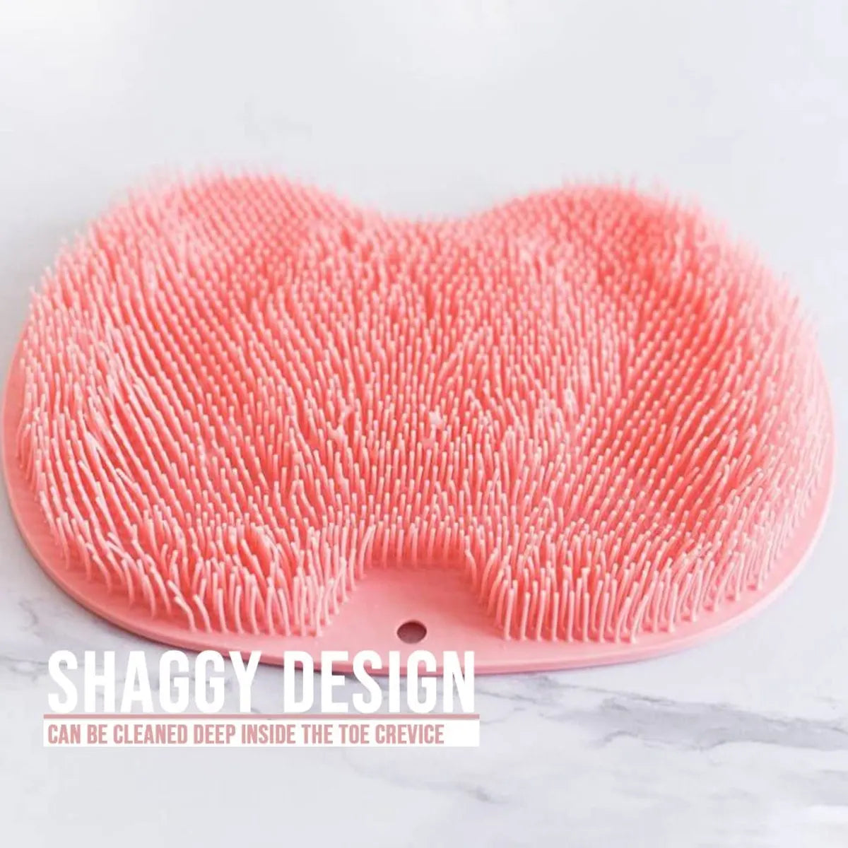 Shower Mat - Non-Slip Bath Mat - Foot Cleansing Pad, Back Scrub Pad, Exfoliating Bath Scrub Pad, Non-Slip Wall Suction Cup - Suitable for Men and Women (Pink) - Image 3