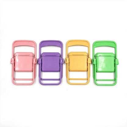Creative Phone Holder - Foldable - Desktop - Macaron Color - Stool Stand - Ornament - Portable Lazy Stand - 5 Pieces - Image 3