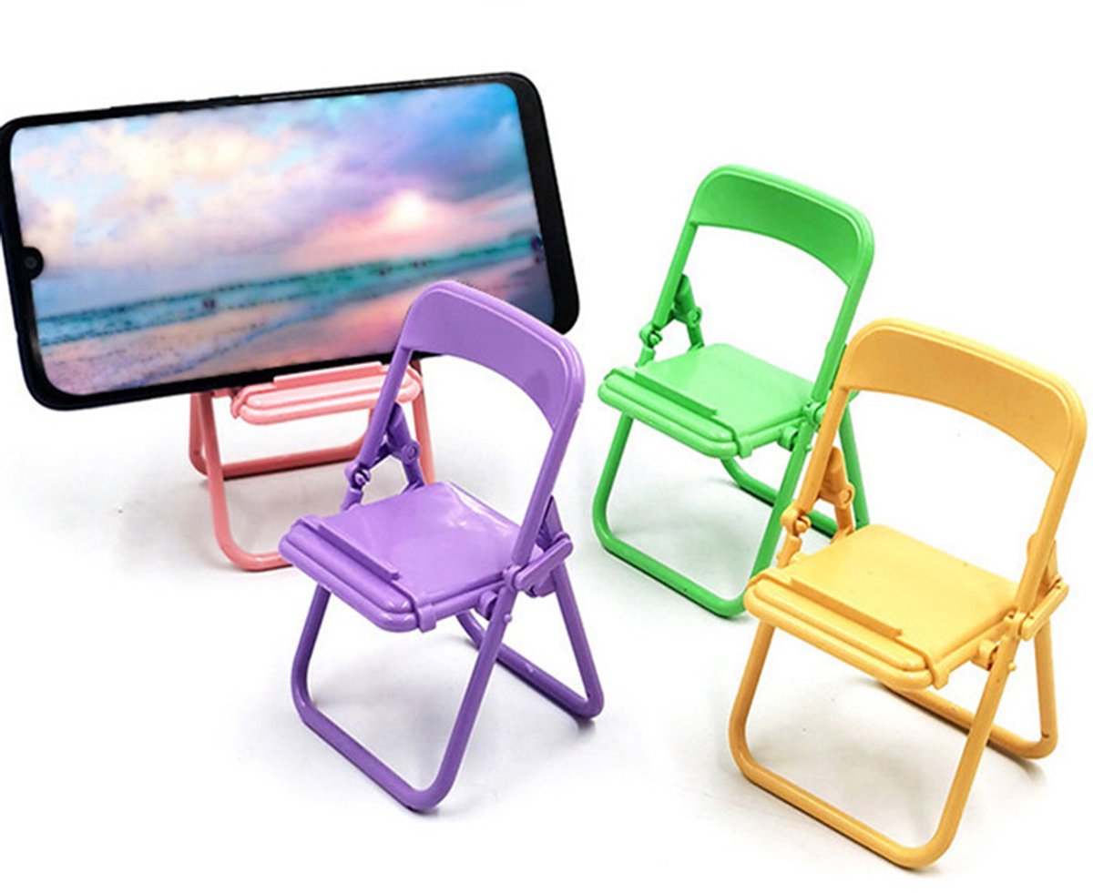 Creative Phone Holder - Foldable - Desktop - Macaron Color - Stool Stand - Ornament - Portable Lazy Stand - 5 Pieces - Image 4