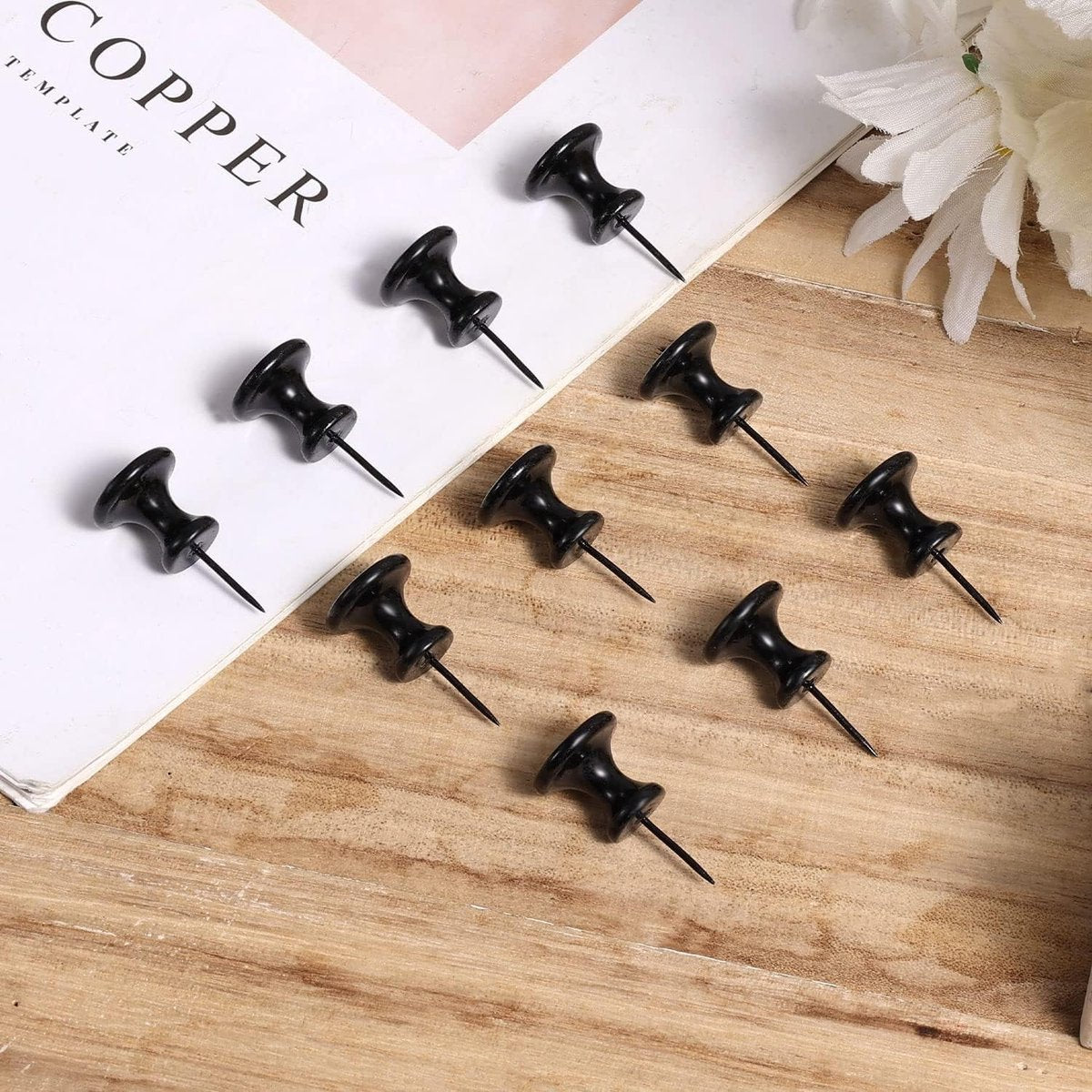 10 Large Metal Snaps - Black Metal Snaps for Notice Boards - Great for Office Wall Decor - Home or Classroom Decor - Image 5