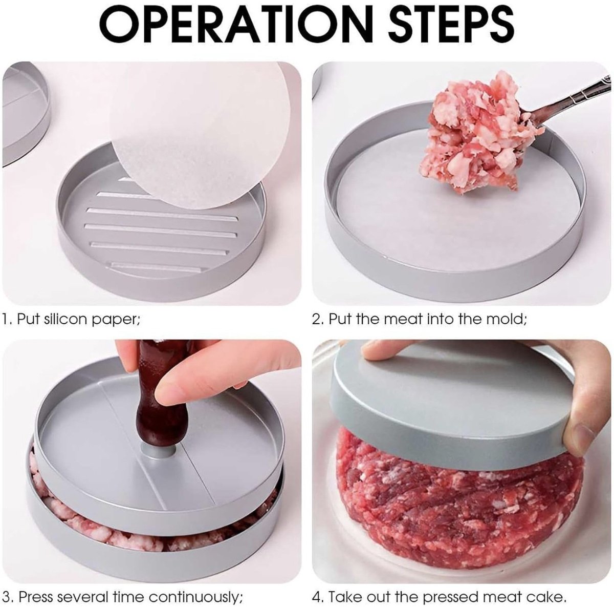 Patty Mold - Hamburger Patty Maker - Patty Press - Rice Ball Mold (one) - Image 5