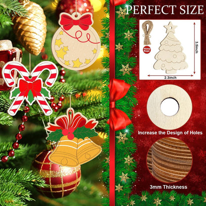 Christmas Decorations - Ornaments - DIY - Christmas Gifts - Wooden Christmas Decorations - Party Decorations - Image 3