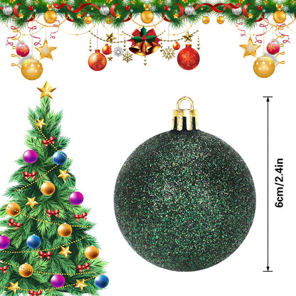 Christmas Baubles - 24 pieces - Large size, 6 cm diameter - Unbreakable plastic - Christmas tree decoration - Various Christmas bauble decorations suitable for weddings, Mother's Day party decorations (vegetable) - Image 3