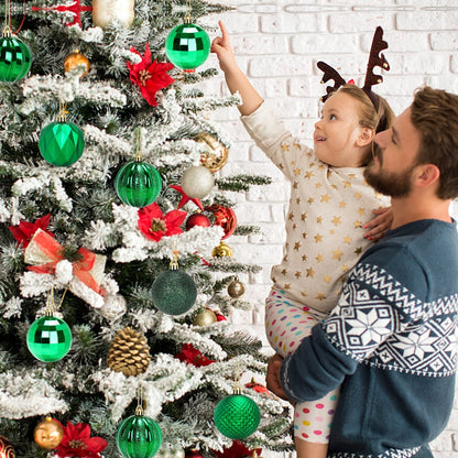 Christmas Baubles - 24 pieces - Large size, 6 cm diameter - Unbreakable plastic - Christmas tree decoration - Various Christmas bauble decorations suitable for weddings, Mother's Day party decorations (vegetable) - Image 4