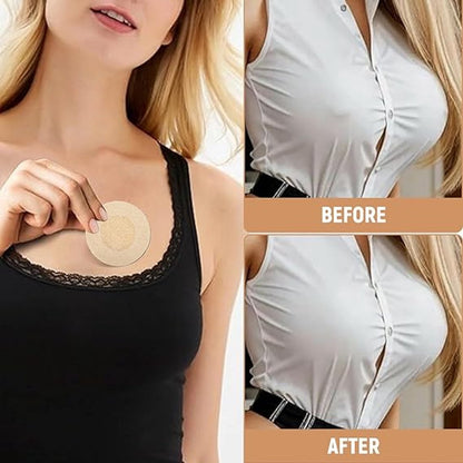 80 Invisible Nipple Shields - Disposable Nipple Shields - Nipple Shields for Women - Breathable Breast Shields - Unisex Nipple Shields - Round and Plum Shape - Off White - One Size - Image 2