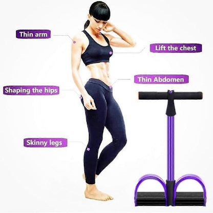 Abdominal Trainer - Abdominal Exercises - Home Full Body Expander - 6 Tubes - Elastic Drawstring - Image 3