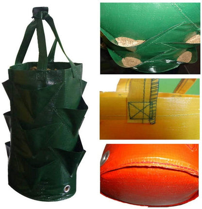 Hanging Plant Bags - 3-Pack Hanging Strawberry Planters - Strawberry Plant Bags PE Strawberry Planters - For Growing Vegetables, Flowers & Herbs - Image 2