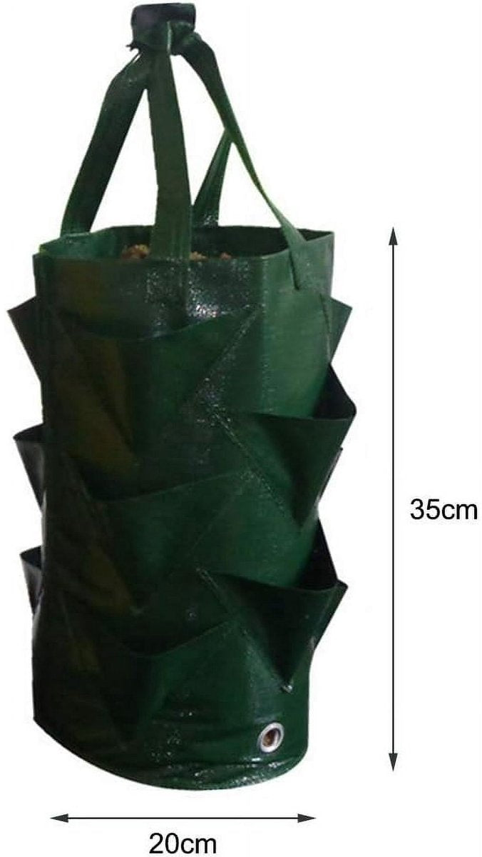 Hanging Plant Bags - 3-Pack Hanging Strawberry Planters - Strawberry Plant Bags PE Strawberry Planters - For Growing Vegetables, Flowers & Herbs - Image 3
