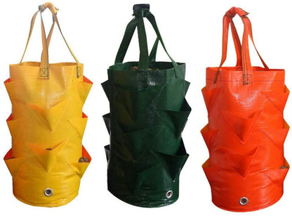 Hanging Plant Bags - 3-Pack Hanging Strawberry Planters - Strawberry Plant Bags PE Strawberry Planters - For Growing Vegetables, Flowers & Herbs - Image 4