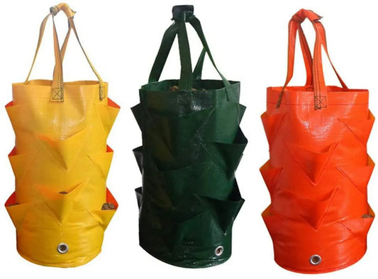 Hanging Plant Bags - 3-Pack Hanging Strawberry Planters - Strawberry Plant Bags PE Strawberry Planters - For Growing Vegetables, Flowers & Herbs - Image 4