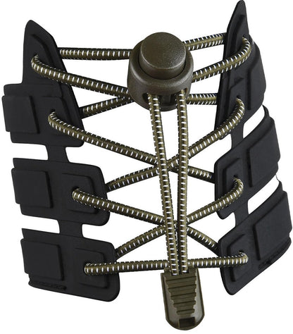 Sneaker Laces 120CM suitable for Sneakers - Elastic laces without a tie - Suitable for students and adults - With strong buckle and quick-release function (Army Green)