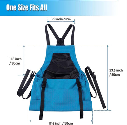 Apron Picking Bag - Large Outdoor Picking Bag - Gardening - Harvest Apron with Quick Release - Backpack Tools - Blue - Image 2