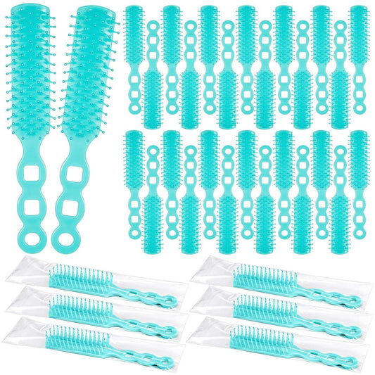 72 pcs Bulk Hair Brushes - Hair Brush Bulk Nylon Brush with Ventilated Hair Brush - For Curly Hair, Wavy Hair, Blow-Drying, Parting, Styling, Detangling Hair - Suitable for Travel, Home, Hotel