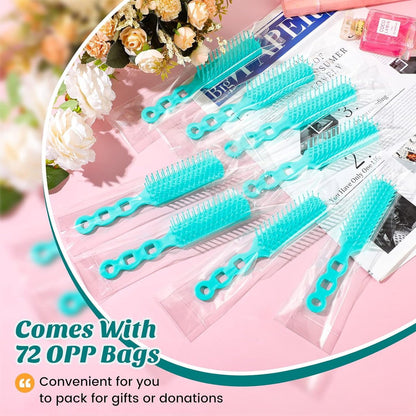 72 pcs Bulk Hair Brushes - Hair Brush Bulk Nylon Brush with Ventilated Hair Brush - For Curly Hair, Wavy Hair, Blow-Drying, Parting, Styling, Detangling Hair - Suitable for Travel, Home, Hotel - Image 7