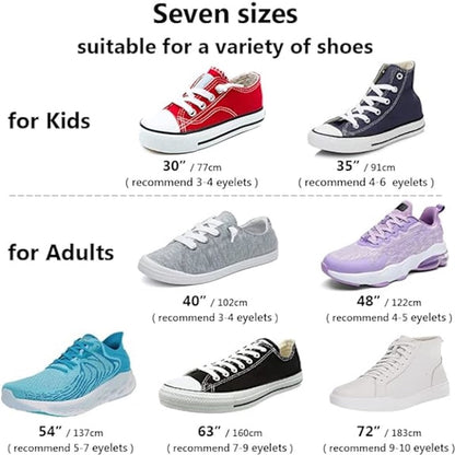 Shoelaces - Sports Shoes - 8mm Wide Flat Laces - Running - 3 Pairs - Image 3