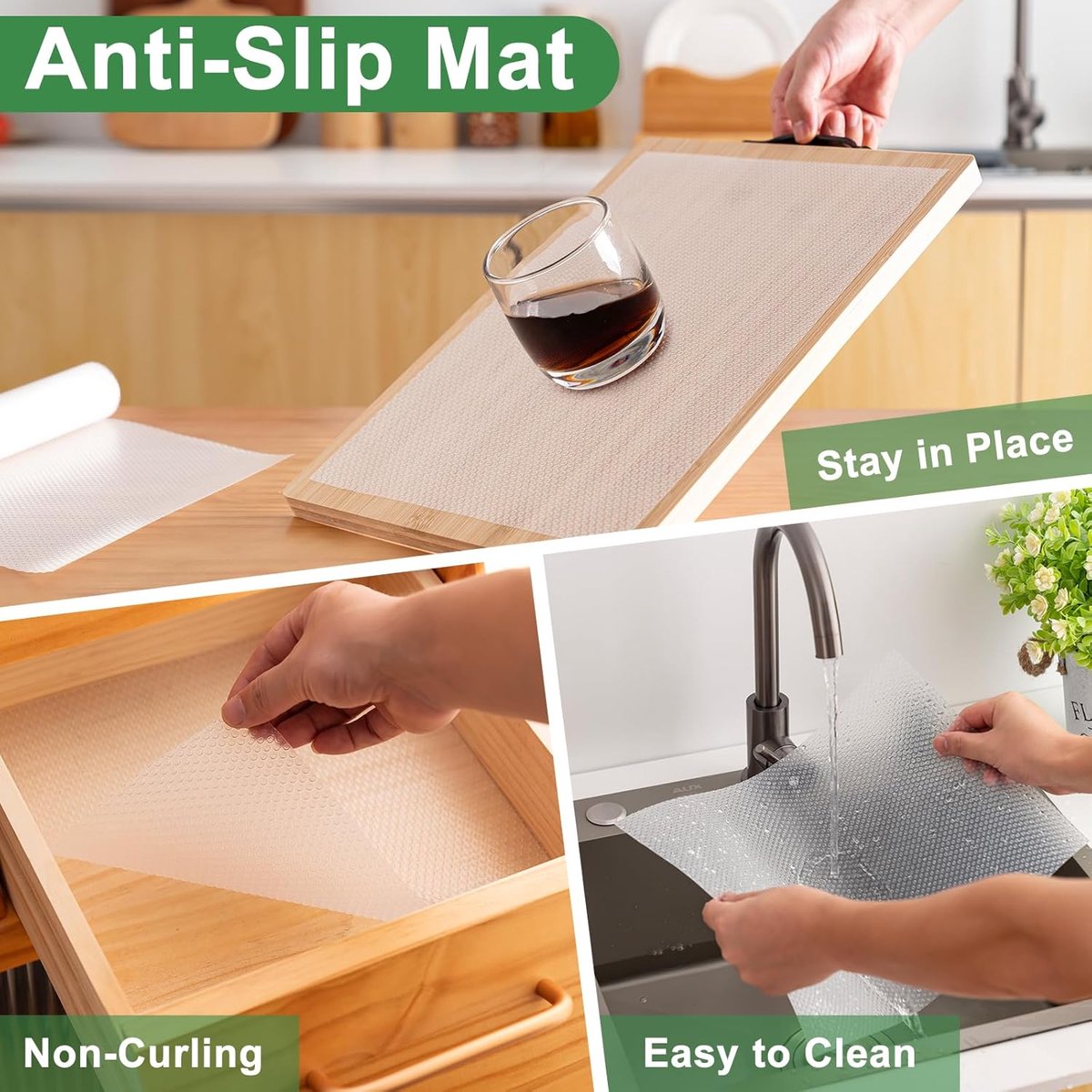 30*300cm non-stick coated shelves - waterproof and oil-resistant - thickened - easy to clean and cut - drawer insert - suitable for refrigerators, desks, cabinets, kitchens - Image 2