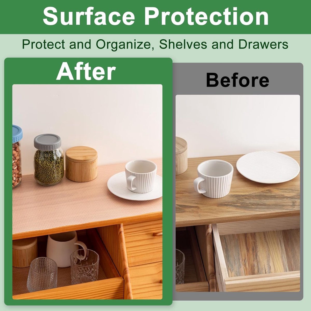 30*300cm non-stick coated shelves - waterproof and oil-resistant - thickened - easy to clean and cut - drawer insert - suitable for refrigerators, desks, cabinets, kitchens - Image 6