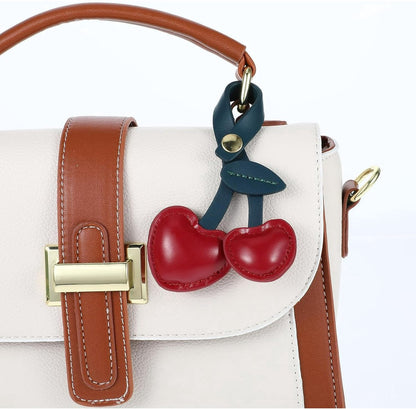 Bag Charms - Cute Leather Cherry Shape Pendant PU Cherry Bag Charms - for Bags - Suitable for Women and Girls - Image 3