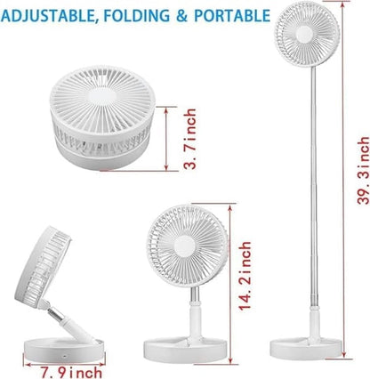 Folding Desk Fan - Adjustable Design - Cordless & Versatile - Foldable Standing Desk Fan - Image 3