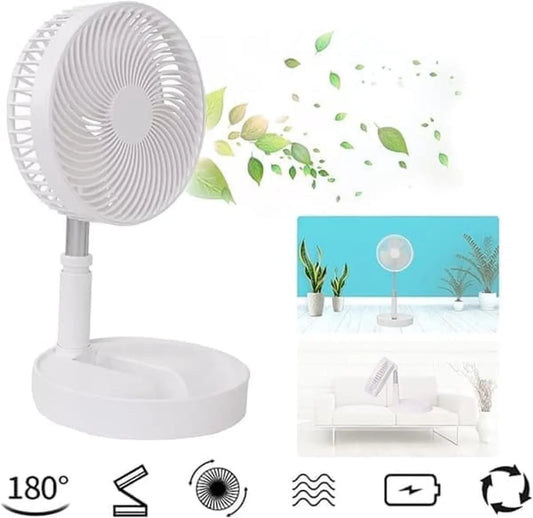 Folding Desk Fan - Adjustable Design - Cordless & Versatile - Foldable Standing Desk Fan - Image 5
