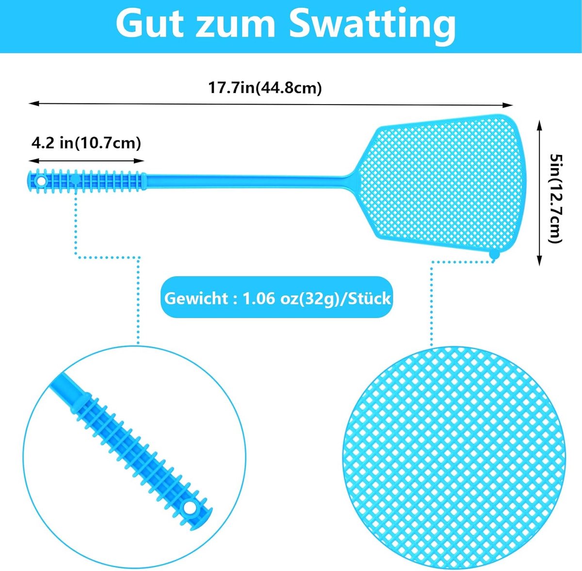 Fly Swatters - Fly Swatters - Mosquito Repellent - 5 Stable Fly Swatters - Image 4