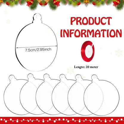 Ornaments - 20 pieces - Christmas tree decorations - Christmas tree decorations - Blank round pieces for Christmas tree decorations and craft projects - Image 6