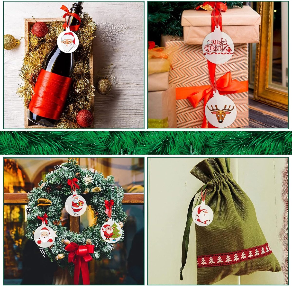 Ornaments - 20 pieces - Christmas tree decorations - Christmas tree decorations - Blank round pieces for Christmas tree decorations and craft projects - Image 7